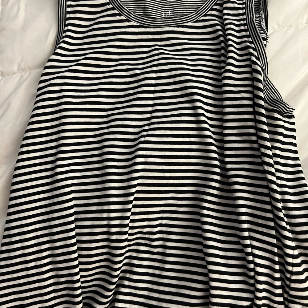 Black and White Striped Tank Top
